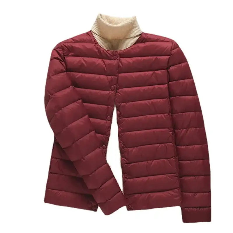 9 Color Women Puffer Jackets 90% Ultra Light Duck Down Women Matt Fabric Lightweight Coat Warm Female Windbreaker Parka - Lootquake