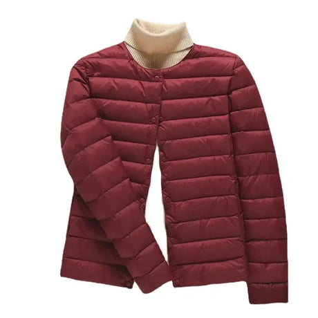 9 Color Women Puffer Jackets 90% Ultra Light Duck Down Women Matt Fabric Lightweight Coat Warm Female Windbreaker Parka - Lootquake