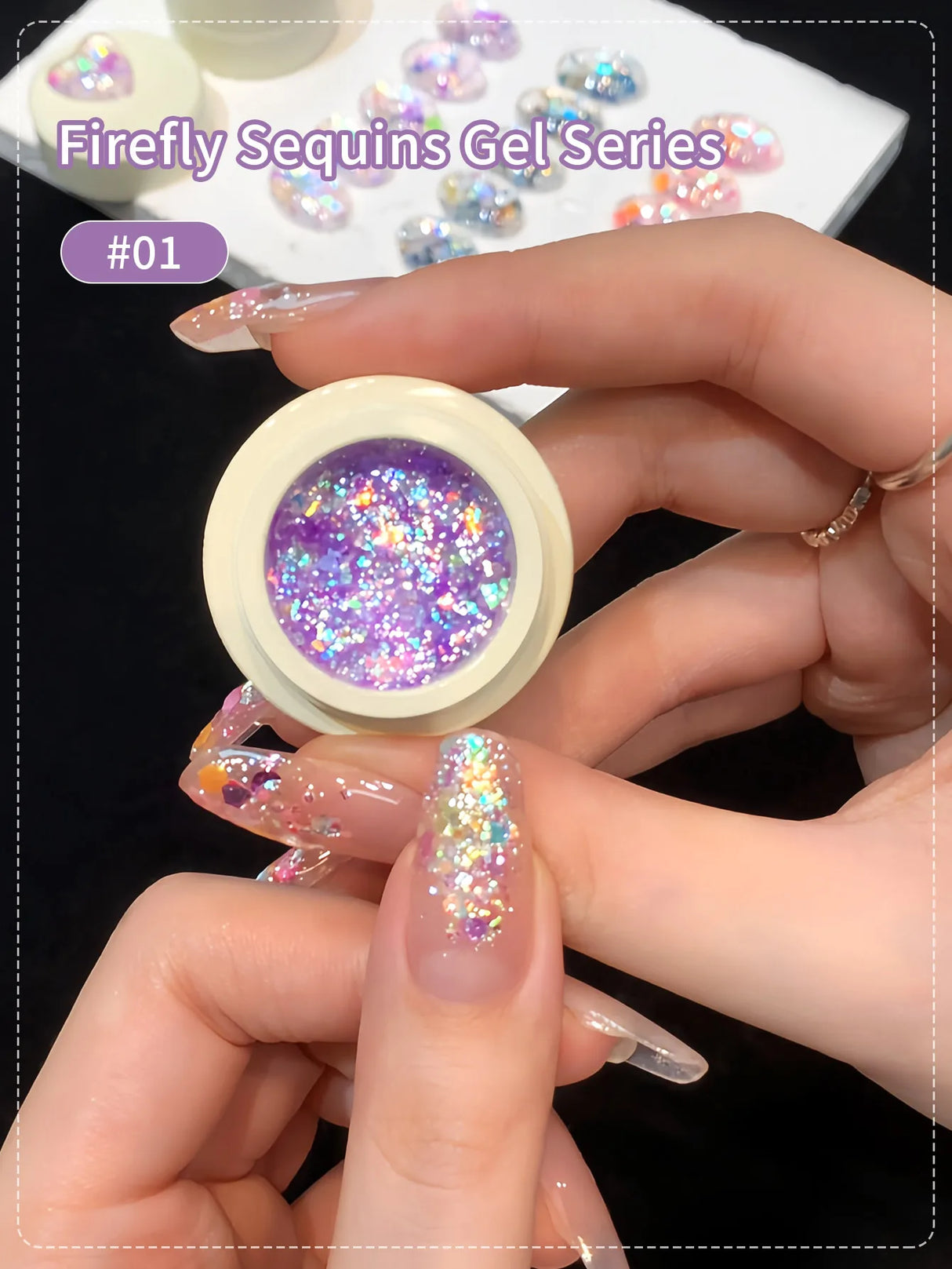 5g Fluorescent Disco Iuminous Sequin Gel Nail Polish Neon Ultraviolet LED Nail Gel Soak Off Gel Varnish Luminous Nail Art Gel