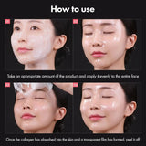 Mascarilla facial desprendible con colágeno Real Collagen Fit, 670 000 ppm de colágeno, elasticidad, hidratación, luminosidad y piel de cristal.