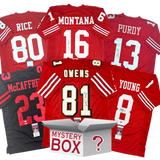 Caja misteriosa de camisetas de fútbol de San Francisco autografiadas/firmadas con PSA JSA o Beckett COA 