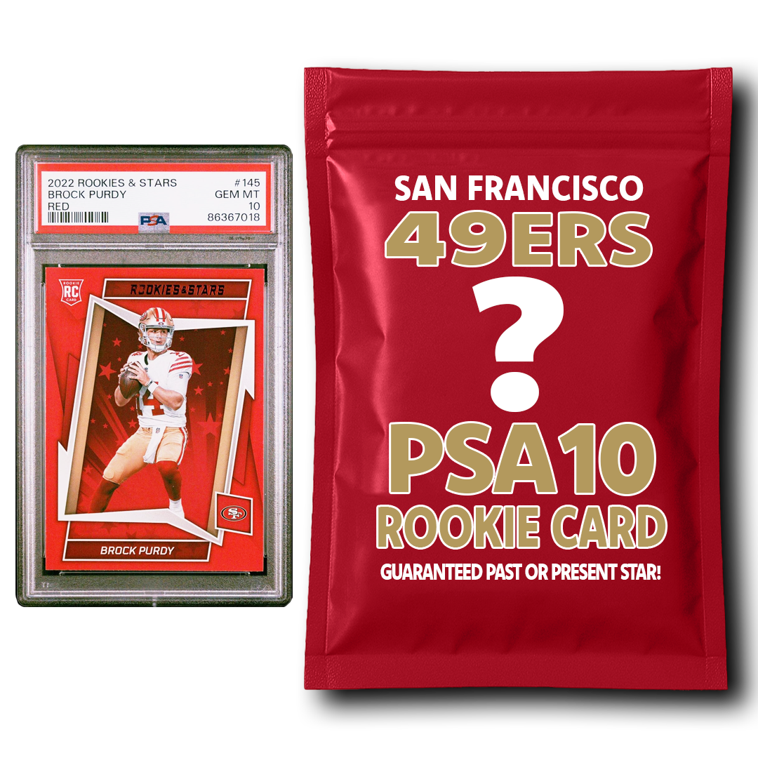 Paquete misterioso de tarjetas de novato calificadas de PSA 10 de los San Francisco 49ers