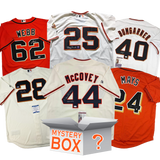 Autographed/Signed San Francisco Baseball Jersey Mystery Box with PSA JSA or Beckett COA