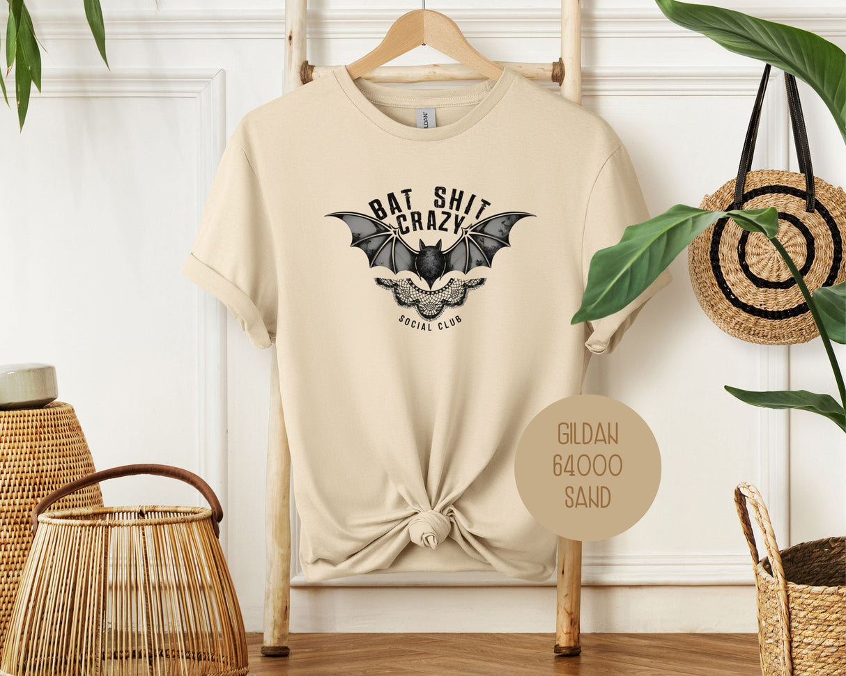 Bat Shit Crazy Social Club Retro Halloween Shirt-9