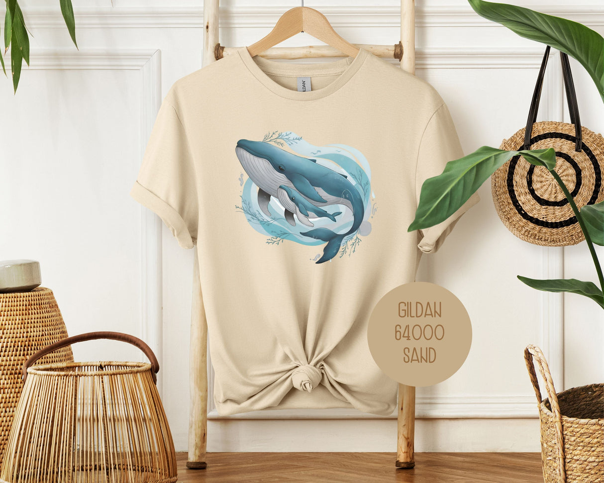 Linda camiseta de bebé con diseño de ballena