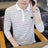 Big Size Pullover Contrasting Colors Mens Polo Shirts Oversize Splicing Male Sweatshirts Sale High Brand Fashion Korean Luxury S - Lootquake
