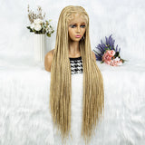 613 Blonde HD Full Lace Braided Wig | Knotless Box & Cornrows | Crochet Braids | Synthetic