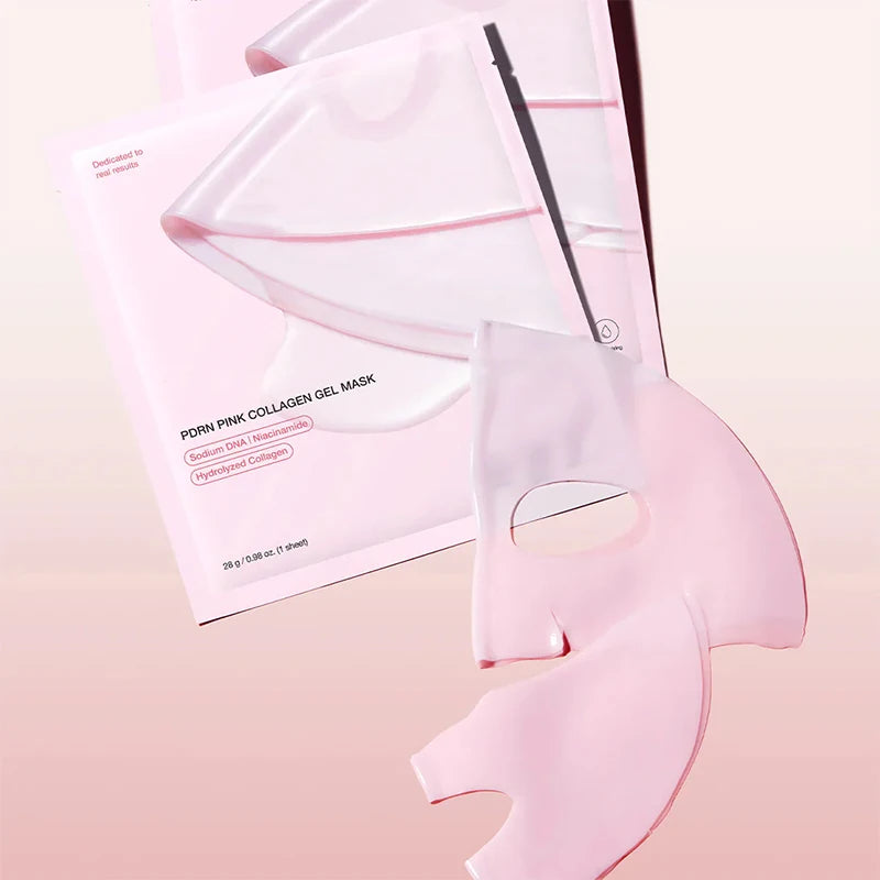 Pink Collagen Gel Salmon Pdrn Facial Mask,Deep Hydrating,Moisturizing And Firming Hydrogel Jelly Face Sheeets,Balance Skin Tone