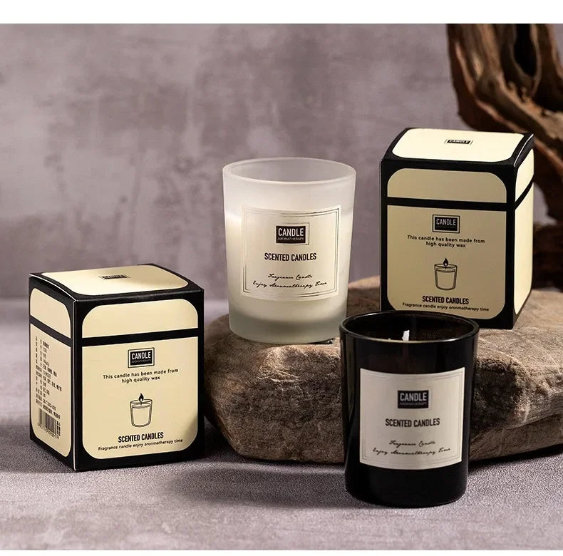 1 vela de aromaterapia con aroma a planta europea moderna para sala de estar, dormitorio, purificación del aire, fragancia duradera, decoración de vasos.