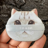 1/20 unidades de borlas de gato bonitas, base líquida, herramienta de maquillaje cosmético, corrector en polvo suave, belleza, borla de polvo de doble uso seca y húmeda