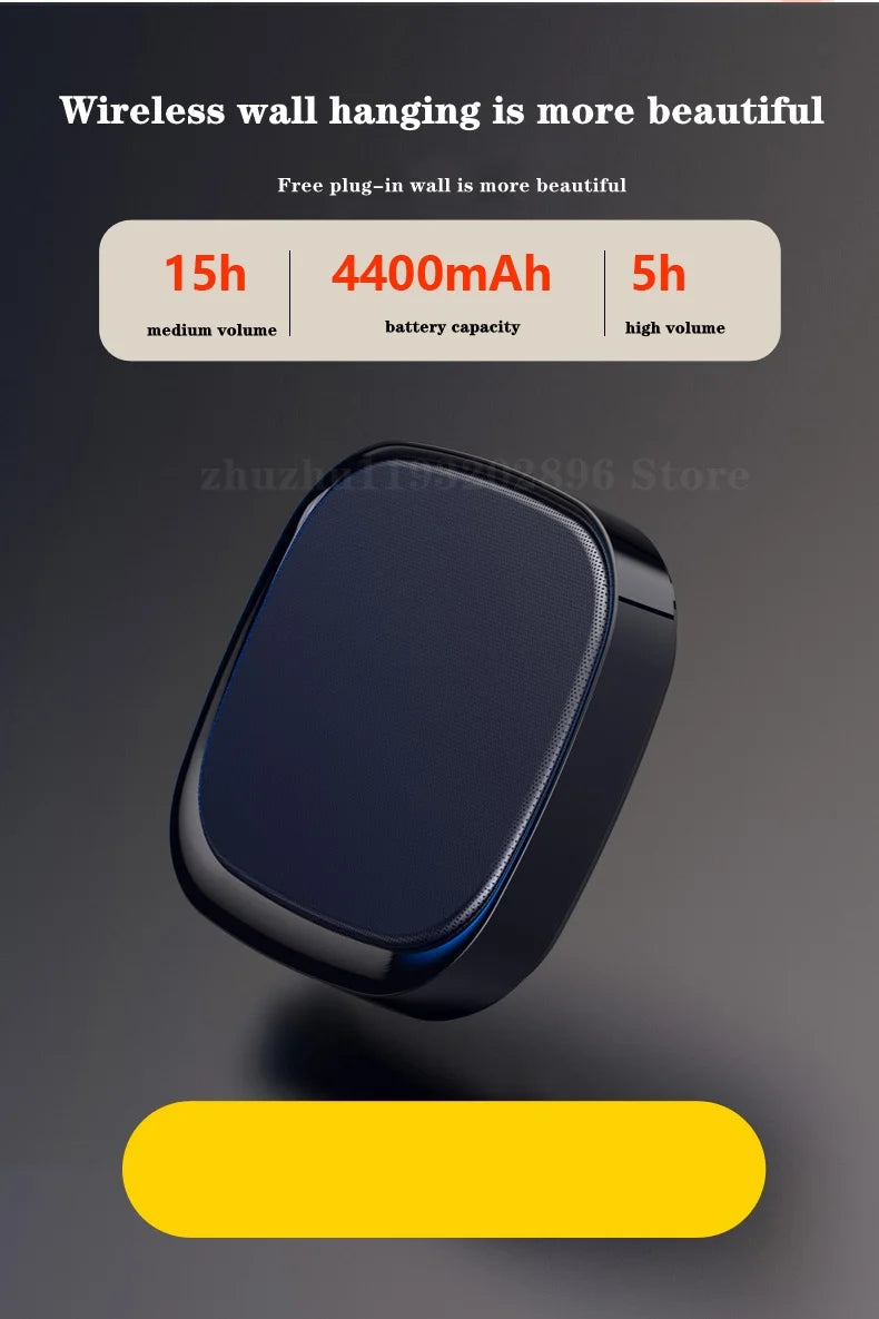 Altavoz Bluetooth inalámbrico de pared con sonido envolvente 3D, radio FM multifuncional, subwoofer portátil para exteriores, batería de larga duración