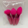 Lot de 3 pinceaux de maquillage pour femme, houppette à tête de champignon, pour fond de teint, correcteur, estompeur, avec manche lisse, outils de beauté