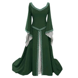 Vintage Gothic Dress Cosplay Costumes Autumn Winter Long Sleeve Medieval Witch Long Dress Halloween Costumes Vestidos de Fiesta - Lootquake