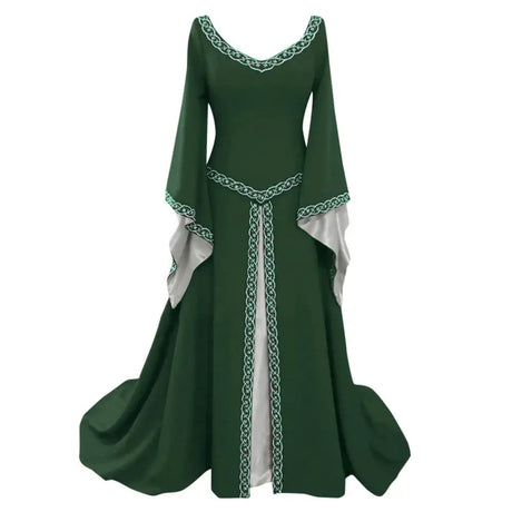 Vintage Gothic Dress Cosplay Costumes Autumn Winter Long Sleeve Medieval Witch Long Dress Halloween Costumes Vestidos de Fiesta - Lootquake
