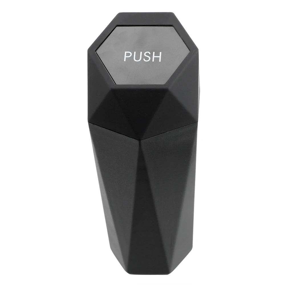 Cubo de basura portátil para coche con tapa, a prueba de fugas, para el hogar, el dormitorio y la oficina.