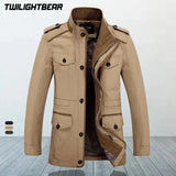 High Quality Men's Casual Jacket 6XL Male Windbreaker Oversized Cotton Classic Jackets Men Clothing Trench Coat A4F5806 - Lootquake