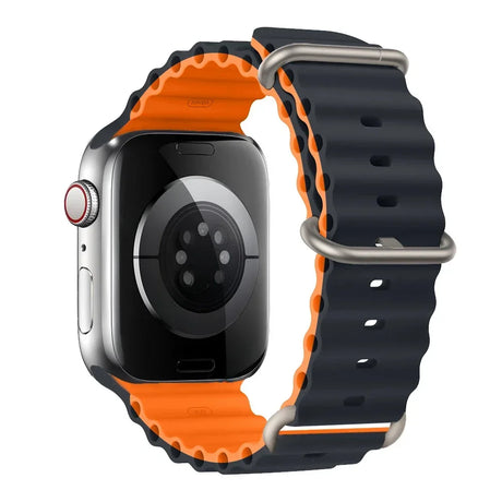 Silicone Strap For watch band 44mm 40mm 49mm 45mm 41mm 38mm accessorie correa bracelet iWatch Ultra 2 series 7 6 5 se 8 9 - Lootquake