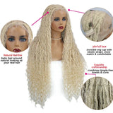 36" Ombre Goddess Locs Braids Wig | 360 Lace Front | Baby Hair | Bohemian Style
