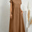 Women Elegant Solid Maxi Dress Summer Short Sleeve O Neck Vintage Harajuku Cotton Linen Loose Sundress Y2K Pockets Long Dress - Lootquake