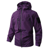 Autumn Men's Mountain Ski Jackets Outdoor Windbreaker Hiking Hooded Coats for Men Climbing Waterproof Jackets Raincoat Clothing - Lootquake