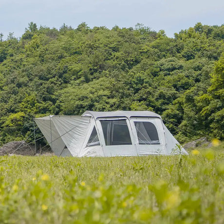 MOBI GARDEN Camping LS4 Tunnel Tent Living Shell Tent Large Blow Tent Invite Space Two Bedrooms - Lootquake