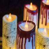 Bougie électronique amusante pour Halloween, décoration d'intérieur, lampe LED, arrangement créatif, veilleuse