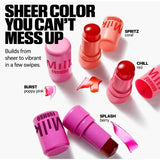Milk Jelly Lipstick Blush Stick Moisturized Blusher Rouge Cream Shimmer Powder Blusher Stick Beauty Makeup for Women and Girls