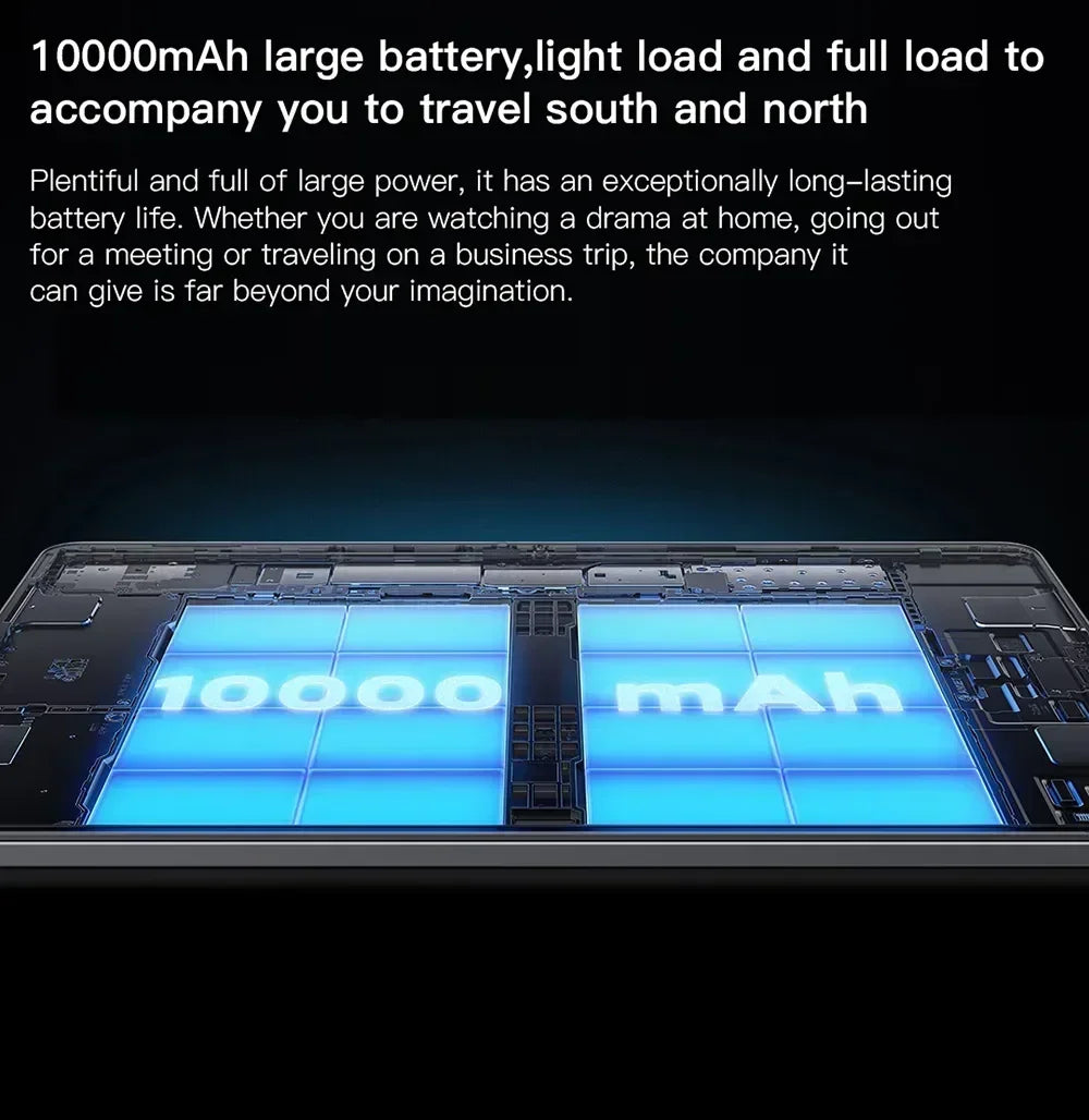 Tablette Android Pad 6 Pro, processeur Snapdragon 870 Octa Core, ROM 1 To, double carte SIM, Wi-Fi 5G, la plus récente de 2025