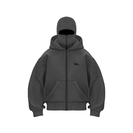 Autumn Solid Color Ninja Turtleneck Hoodies For Men Y2K Vintage Fleece Sweatshirts Hip Hop Japanese Streetwear Oversized Hoodie - Lootquake