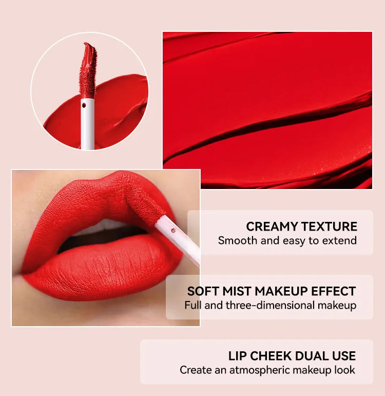 Rouge à lèvres liquide mat 6 couleurs, longue tenue, teinte antiadhésive, brillant à lèvres nude, waterproof, maquillage