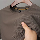 High-End 2023 Luxury Brand Men's T-Shirts Ice Silk with Breathable Mesh for Summer Designer Harajuku  Fashion T-Shirt for Men - Lootquake