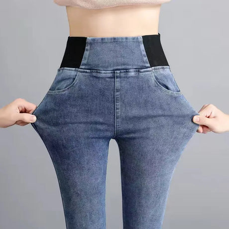 Jeans Oversize 26-38 Slim Denim Pants Women's High Waist Skinny Jean Vintage Wash Pencil Stretch Vaqueros Leggings Pantalones - Lootquake