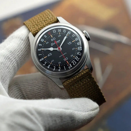 Merkur Retro Watch 50m Skin Diver Watch Vintage 24H Automatic Mechanical Watch  38mm Luminous Waterproof Watch Relogio Masculino - Lootquake