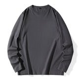Men's Spring and Autumn New Long Sleeve T-shirt Simple and Fashionable Versatile Round Neck Underlay Top - Lootquake