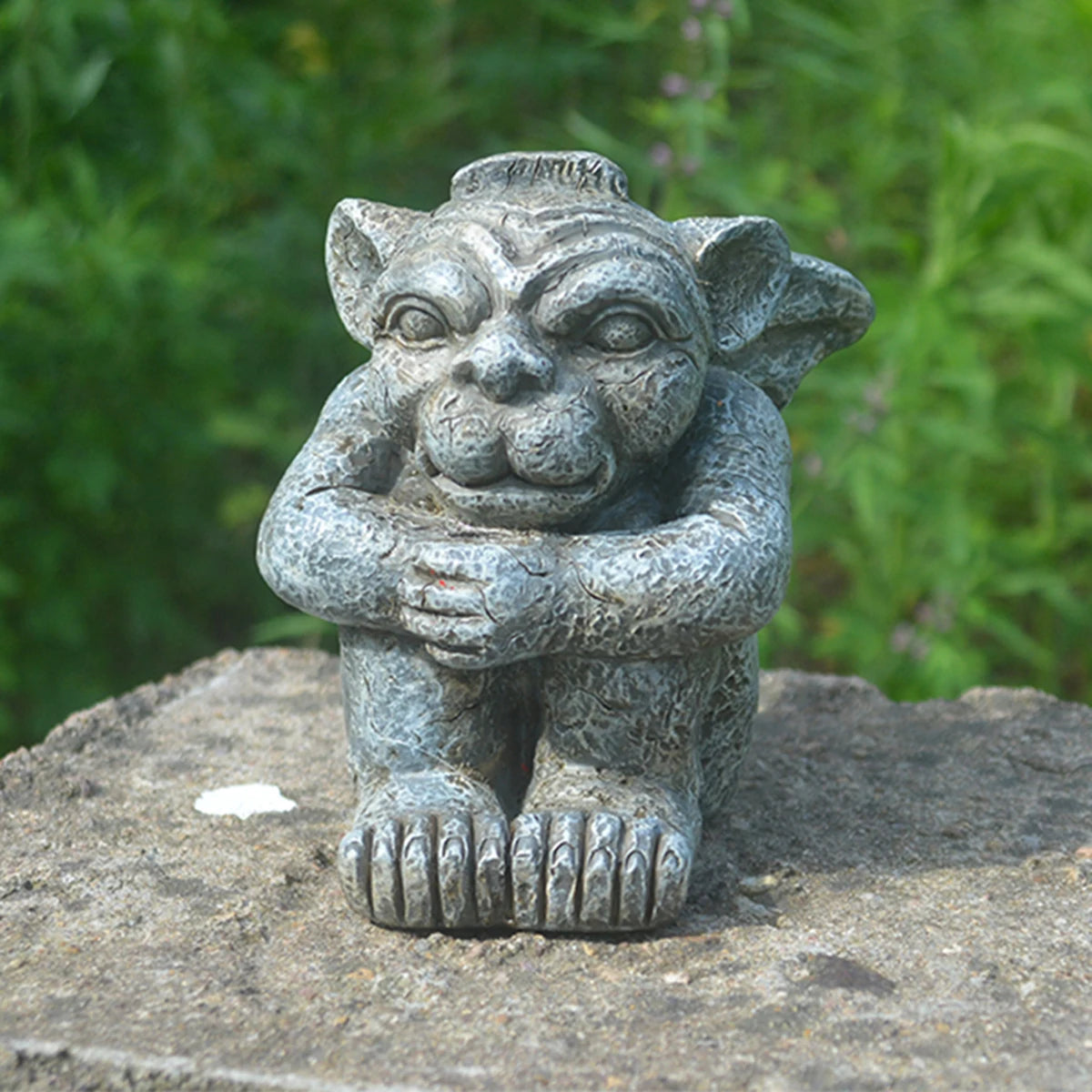 Statue de gargouille gothique décorative, sculpture de gardien de jardin de gargouille, décoration de cheminée de bureau de chambre à coucher de jardin de gargouille médiévale