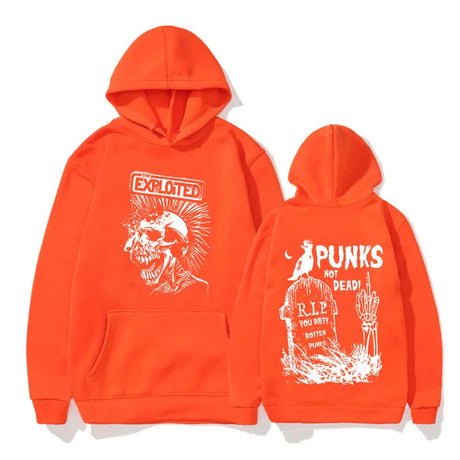 Rock Band The Exploited Not Dead Pullover Hoodie Men's Fashion Hip Hop Sweatshirts Unisex Punk Retro Oversized Hoodies Streetwea - Lootquake