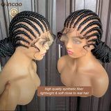 36" Twist Braided Wig | Cornrows & Goddess Braids | Full Lace Frontal | Baby Hair