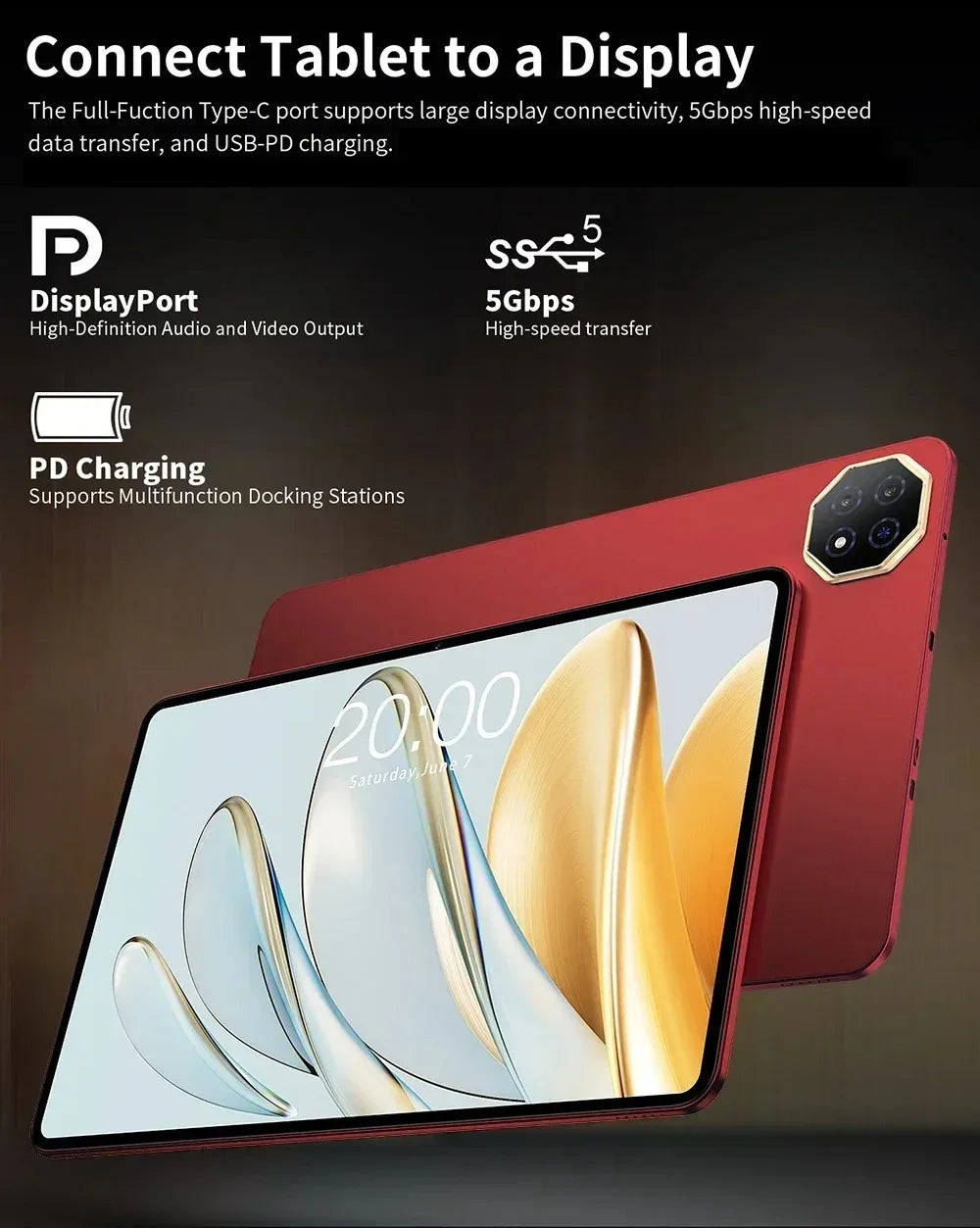 Nouvelle tablette Teclast T60 AI Allwinner A733 Octa-Core 12 pouces 2K HD TDDI écran 6 Go RAM 128 Go ROM Android 15 WiFi6 8000 mAh 13MP + 5MP