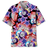 Full Print Mens Retro Bingo Game Hawaiian Shirt New In Summer Short Sleeve Button Up Beach Blouse Casual Men's Aloha Shirt Tops - Lootquake
