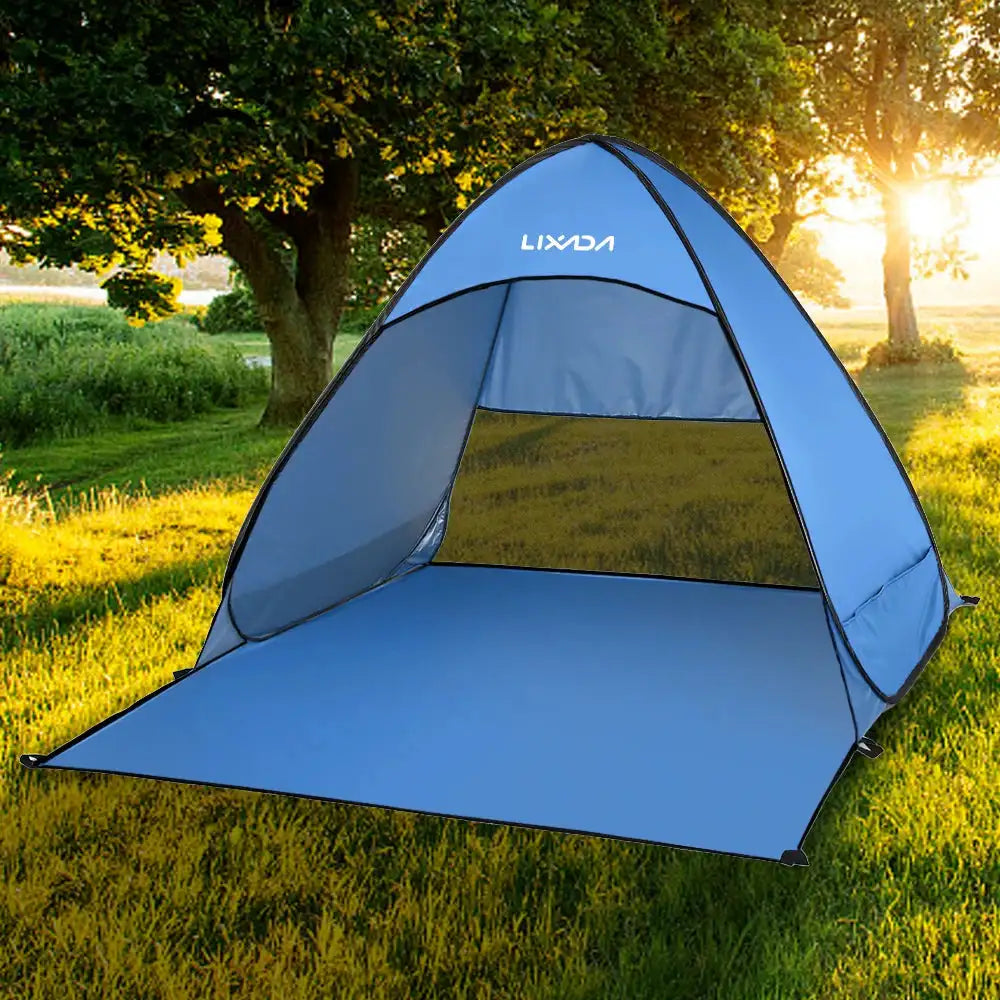 Tienda de campaña automática emergente para playa Lixada, ligera, para exteriores, con protección UV, para acampar y pescar, refugio solar tipo cabaña