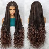 Bohemian Box Braids with Curly Ends | Pre-looped Crochet Hair