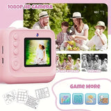 Cartoon Instant Print Camera for Kids 2.4 Inch HD Digital Camera With 32G for Boys Girls Birthday Christmas Gfits