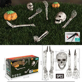 2025 Halloween Decoration Scary Skull Skeleton Hand Bone Realistic Skull Pile Yard Lawn Pile Garden Cemetery Home Decor