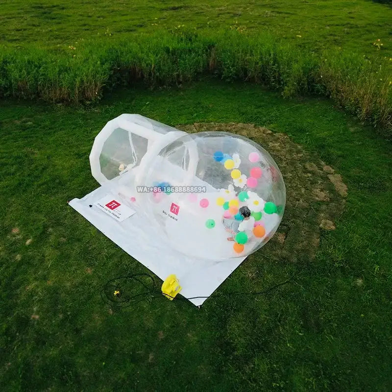 Inflatable bubble house PVC tent includes blower/protective carpet/PVC repair glue/air pump/colorful balloons/free shipping - Lootquake