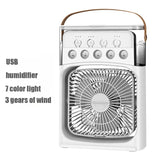 3 In 1 Fan AIr Conditioner Household Small Air Cooler LED Night Light Portable Humidifier Air Adjustment Fan Office Home Fan New