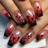 Long nail art patches with purple polka dots and a shiny, fashionable, individual and high-end feel. Detachable 24-piece nail ar