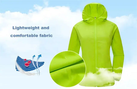 Camping Waterproof Jacket Men Women Windbreaker Men Raincoat Rain Jacket Men Waterproof Hiking Climbing Clothes Sun Protection - Lootquake