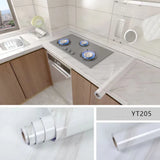 Film autocollant en marbre résistant à l'huile pour cuisine, 40 cm, imperméable, pour plan de travail, rénovation de meubles, carrelage mural