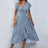 Women's Flowy Split Midi Floral Wrap Dress Summer Irregular High Waist Boho Long Dress A-Line V-Neck Holiday Beach Sundress - Lootquake