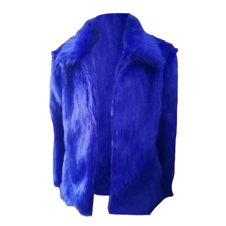 Imitation Fur Men Jacket Lapel Long Sleeve Thermal Retro Coat Windproof Fox Fur Lapel Men's Casual Slim Coat Jaqueta Motoqueiro - Lootquake